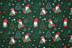 French Terry Digital Christmas Forest