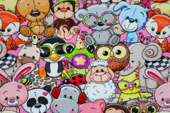 French Terry Digital Crazy Animals