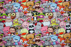French Terry Digital Crazy Animals