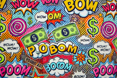 French Terry Digital Comic