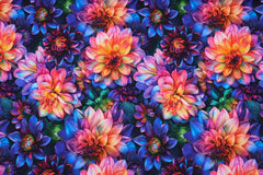 French Terry Digital Dahlia