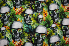 French Terry Digital Jungle Skulls