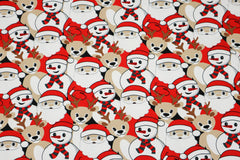 French Terry Little Snowman & Friends