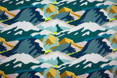 French Terry angerauht Mountains by Qjutie