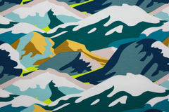 French Terry angerauht Mountains by Qjutie