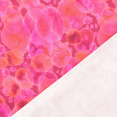 French Terry angeraut Digital Batik Bubbles - pink