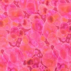 French Terry angeraut Digital Batik Bubbles - pink