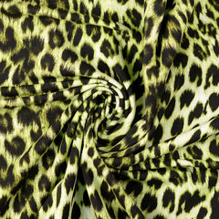 French Terry angeraut Digital Animal Look - grün