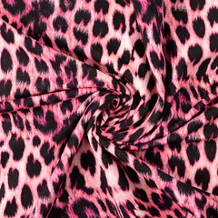 French Terry angeraut Digital Animal Look - rosa