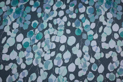 French Terry angeraut Eukalyptus SH - blau/dunkelgrau