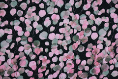 French Terry angeraut Eukalyptus SH - rosa/schwarz