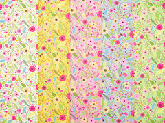 Baumwoll Webware Happy Easter Blumenwiese