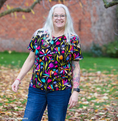 Baumwolljersey Flowerpop Flowers by Hip Som Hap