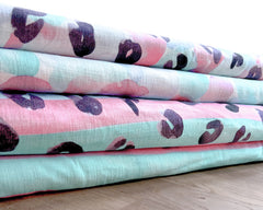 Double Slub Musselin Leo Print by Hip Som Hap