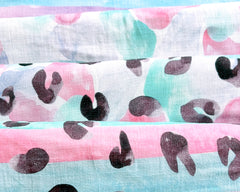 Double Slub Musselin Leo Print by Hip Som Hap