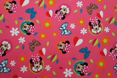 Reststück: 1,00m Baumwolljersey Lizenz Minnie Mouse