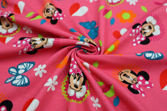 Reststück: 1,00m Baumwolljersey Lizenz Minnie Mouse