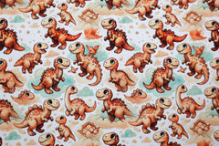 Baumwolljersey Digital Dino Freunde