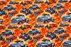 Baumwolljersey Digital Cars on Fire