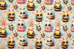 Baumwolljersey Digital Cute Bee´s - Muster 1