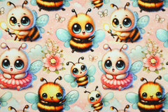 Baumwolljersey Digital Cute Bee´s - Muster 1