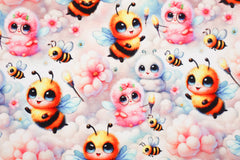 Baumwolljersey Digital Cute Bee´s - Muster 2