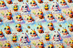 Reststück: 1,00 m Jersey-Digital-Bienen