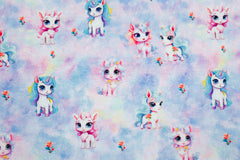 Baumwolljersey Digital Elaine Einhörner