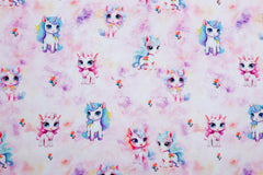 Baumwolljersey Digital Elaine Einhörner