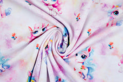 Baumwolljersey Digital Elaine Einhörner