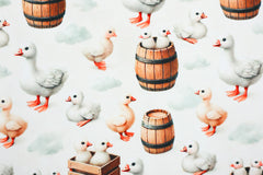 Baumwolljersey Digital Farm Animals