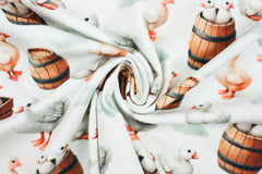 Baumwolljersey Digital Farm Animals