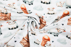 Baumwolljersey Digital Farm Animals