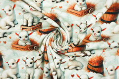 Baumwolljersey Digital Farm Animals