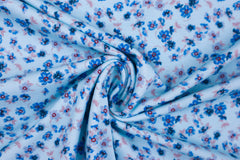 Baumwolljersey Digital Jade Blümchen