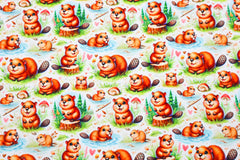 Baumwolljersey Digital Kleine Biber