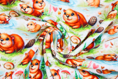 Baumwolljersey Digital Kleine Biber