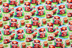 Baumwolljersey Digital Kleine Biber