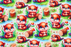 Baumwolljersey Digital Kleine Biber