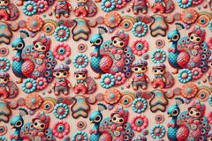 Baumwolljersey Digital Peacock