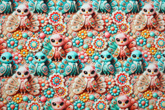 Baumwolljersey Digital Pretty Peacock