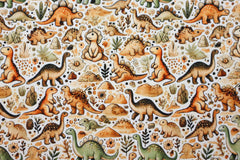 Baumwolljersey Digital Kleine Dinos