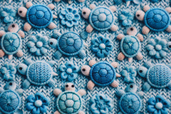 Baumwolljersey Digital Knitted Cuties
