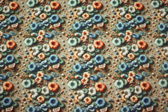 Baumwolljersey Digital 3D Blüten