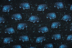 Baumwolljersey Blue Scratch Bulli Fräulein von Julie 2799