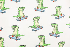 Baumwolljersey Cool Skater Kroko