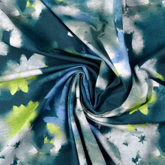 Baumwolljersey Digital Joy - blau