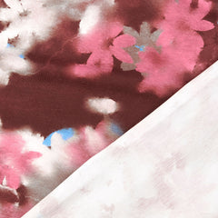 Baumwolljersey Digital Joy - weinrot