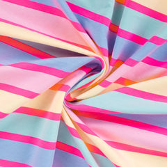 French Terry Neon Multi Stripes