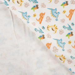 Flanell Digital Bunte Dinos